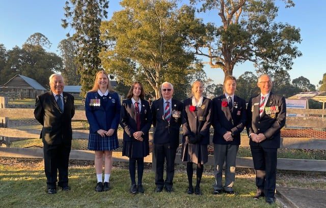 Oscar Henderson as part of the ANZAC Service