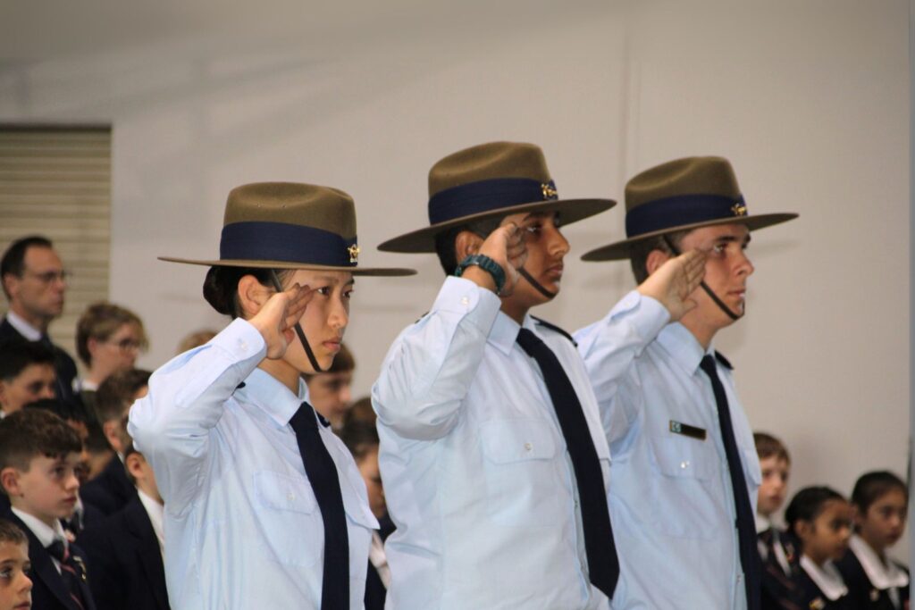 Northholm cadets at Anzac Day ceremony