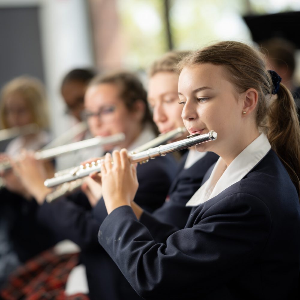 Northholm music student playing flute